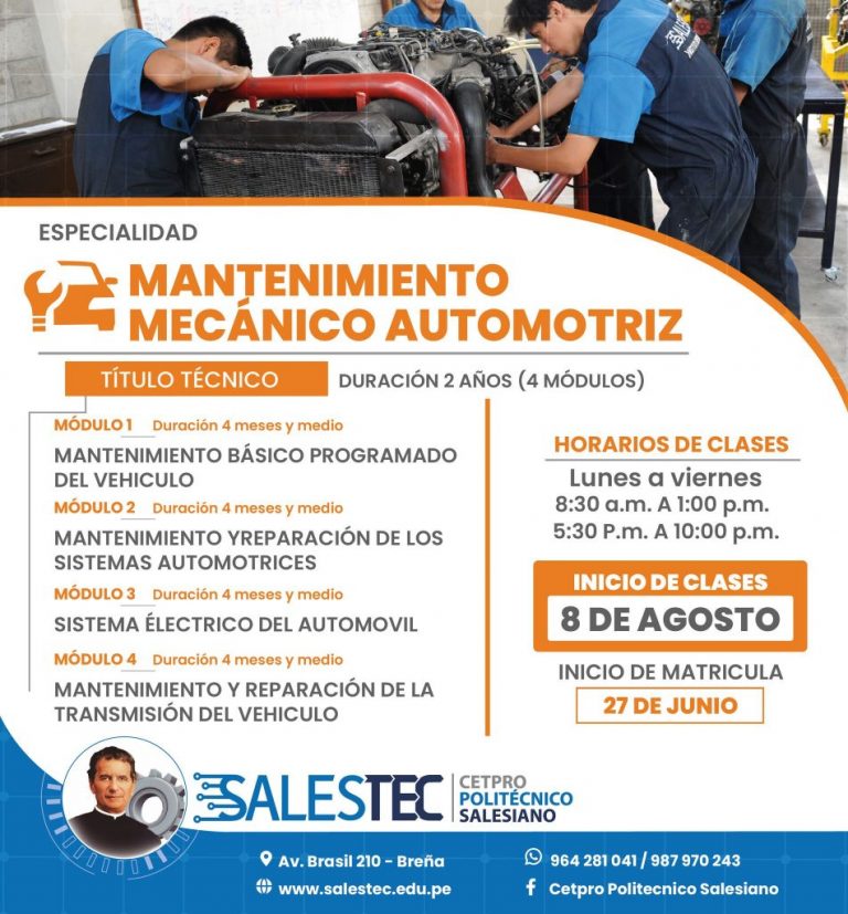 Programa De Estudios – Mecánica Automotriz - Salestec